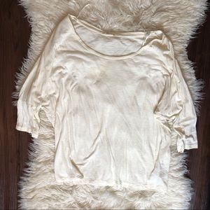 Cream 3/4 Sleeve Top